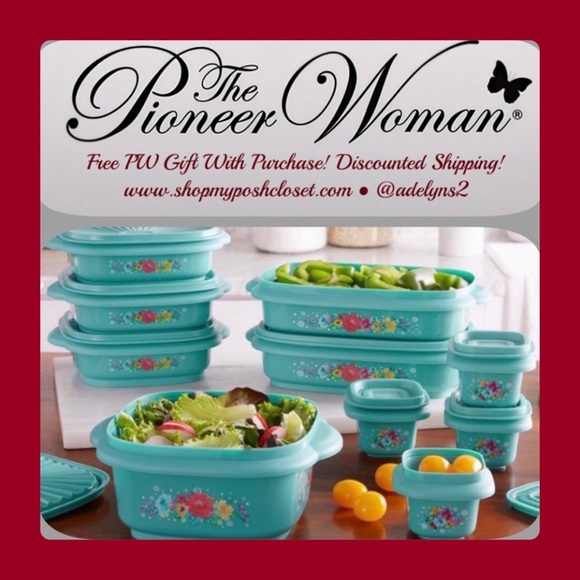 🌺 New Pioneer Woman 20-Piece Assorted Food Storage Set, Breezy Blossom Bouquet - Picture 1 of 6